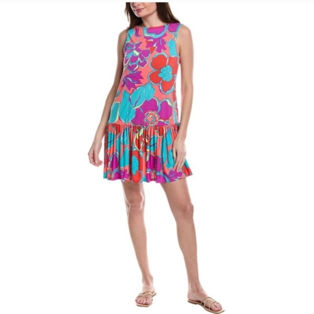 NWT Trina Turk Multicolor Floral Mini Dress Sz Small